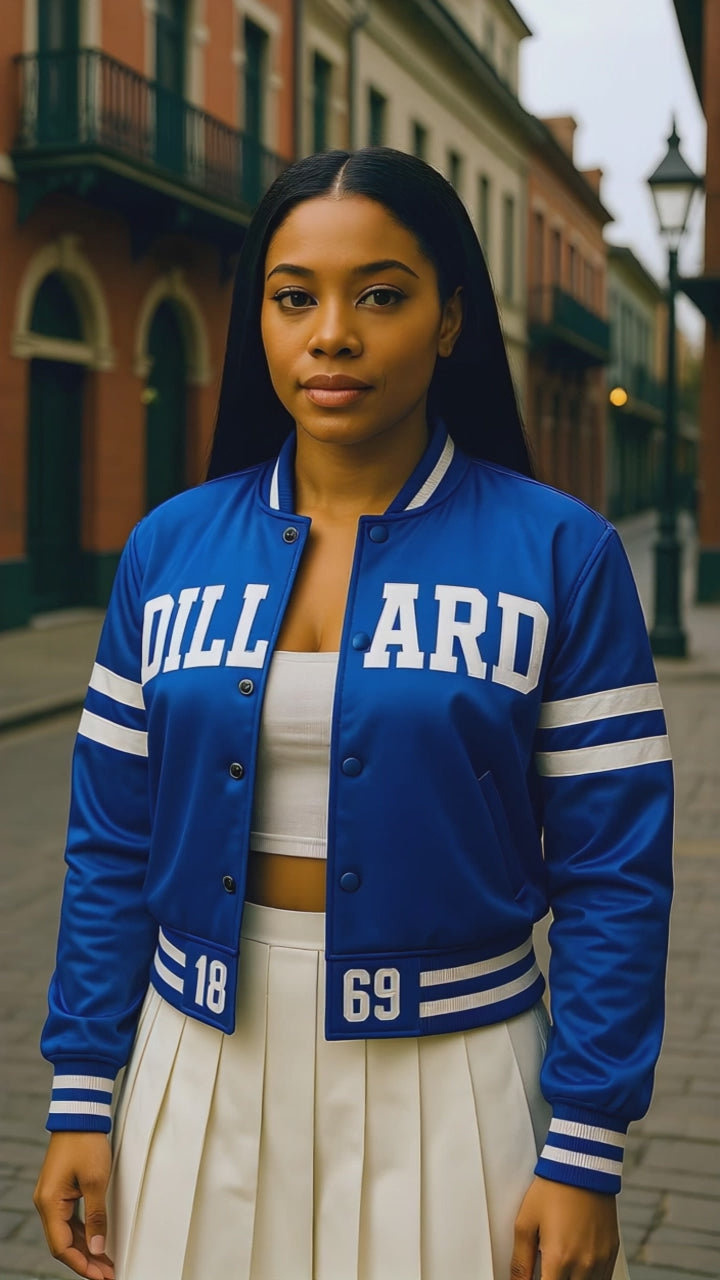 Gentilly’s Very Own – Royal Blue Satin Bomber (Women’s Fit) PRE-ORDER NOW