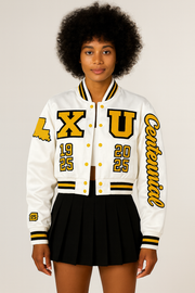 Snow White XU Centennial Varsity Satin Jacket (Pre-Order Now) READ DESCRIPTION BEFORE ORDERING