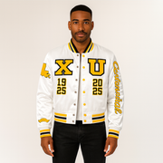 Snow White XU Centennial Varsity Satin Jacket (Pre-Order Now) READ DESCRIPTION BEFORE ORDERING